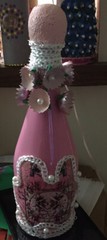 Wine bottle beautifully decorated – birthday gift suggestion
