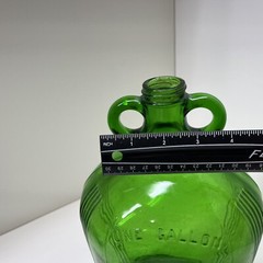 USA Green Jug Glass One Gallon Bottle Wine PAT 94413 Ohio 1935 Vintage Beautiful