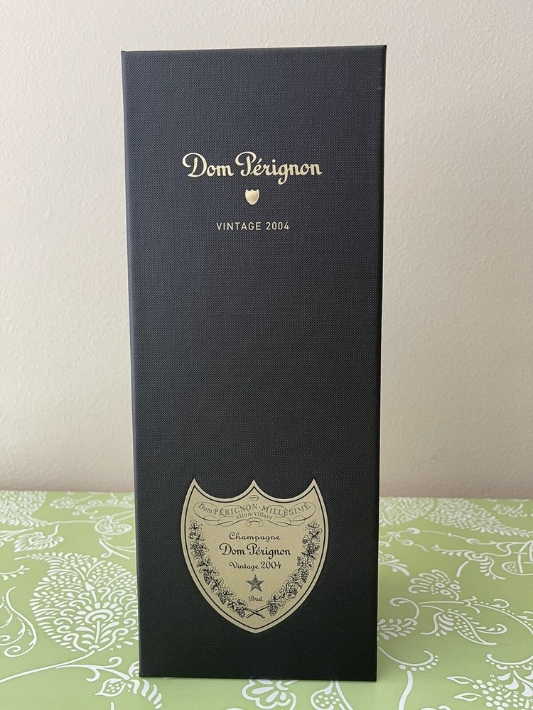 2004 Dom Perignon Champagne Bottle (empty) and Display Box