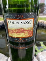 Vintage 1998 COL-DI-SASSO Banfi Toscana Large Empty Glass Wine Bottle 22” Tall