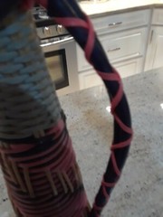 Vintage Plastic Wicker Wrapped Viresa Wine Bottle