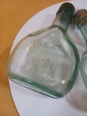 Set Of 3 Almaden Pony 187 ML Bottles Vineyards Green Glass