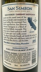 Empty Wine Glass Bottle San Simeon 2018 Cabernet Sauvignon Paso Robles CA 750ml
