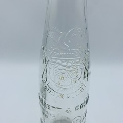 Garrett & Co Virginia Dare Wine Bottle New York Clear Glass 2/5 Pint Embossed