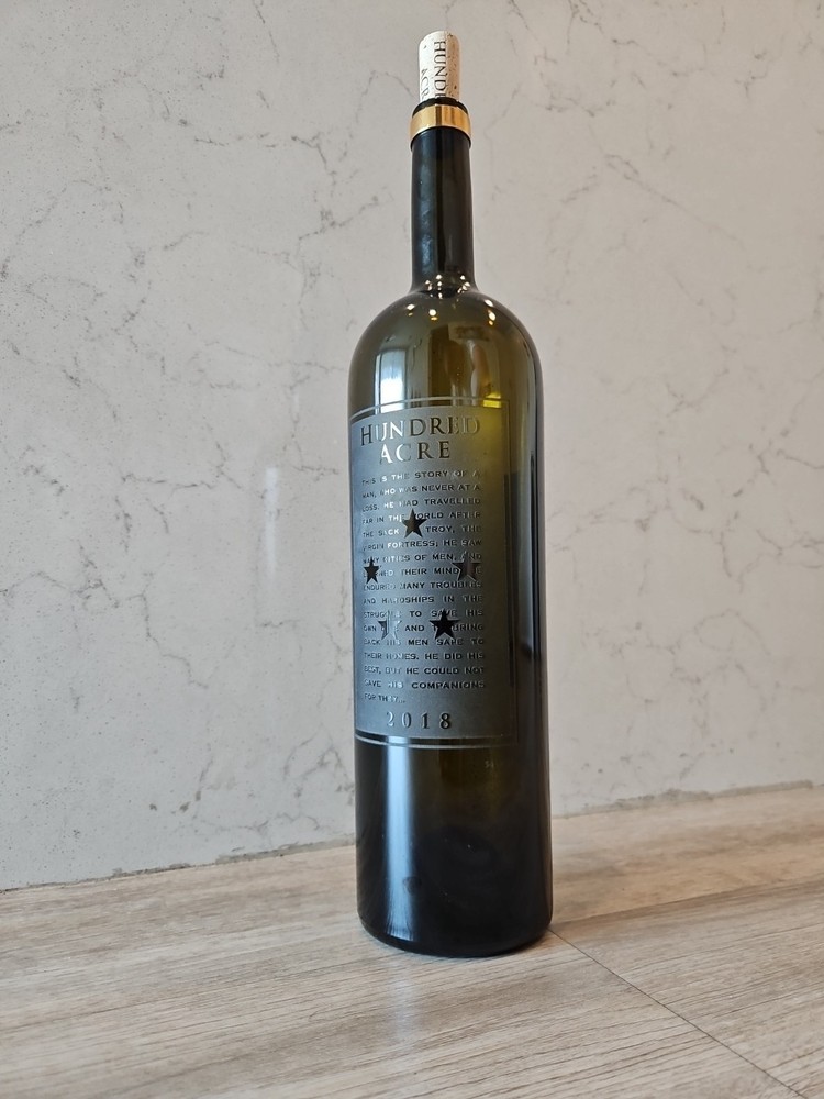 Hundred Acre 2018. 1.5 Liters Few & Far. Empty w Cork. Napa V Stained 54 of 390