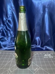 Vintage Collectible 1975 Brut Perrier Jouet Fleur de Champagne Painted Bottle