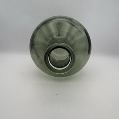 Green Glass Demijohn Wine Bottle / Vase 10&Prime; Tall 6” Across