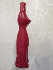 2020 Happy Cat Figural Riesling Glass Wine Bottle Red Home Decor 13&Prime; Empty