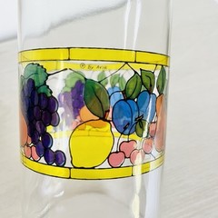 Vintage Avir Fruit Stained Glass Wine Bottle Made In Italy 12”