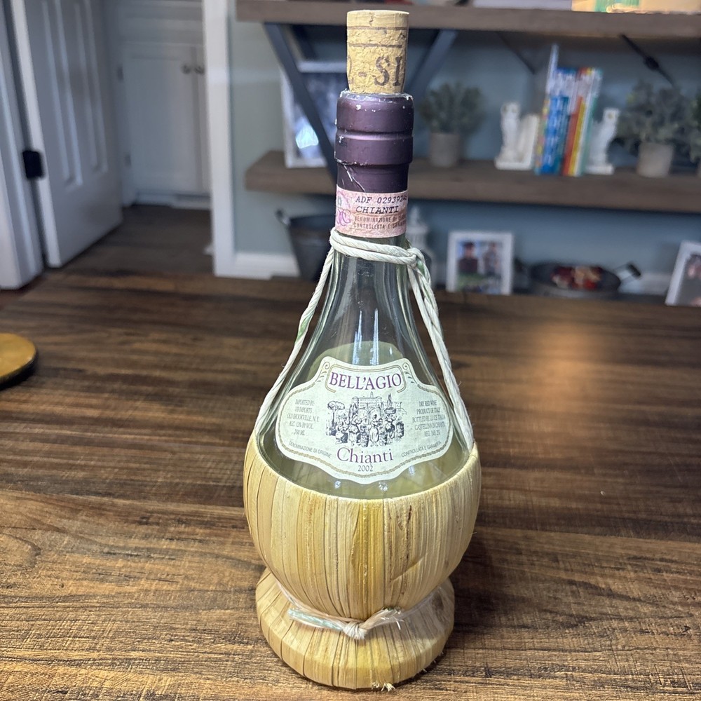 2002 Bell&rsquo;Agio Chianti Empty Bottle With Rattan Wrap