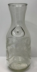 Norman Kosarin Wine Decanter Etched Doves Grapes Vines Birds Glass 9.75&Prime; H NICE