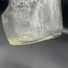 Vintage Garrett’s Wine Jug/Bottle With Lid Half Gallon Embossed