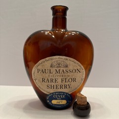 Vintage Wine Bottle PAUL MASSON RARE FLOR SHERRY Curve’e 101F. Saratoga CA