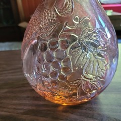 CASADIS MILANO VINTAGE 10&Prime;×7&Prime; JUS DE FRUIT PINK GLASS WINE DECANTER JUG 2 Liters