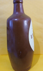 LANCERS 1966 VIN ROSE Brown Painted Glass Jug Portugal /JM Da Fonseca Empty