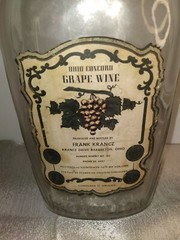 Vintage Barberton Ohio Frank Krancz Half Gallon Glass Wine Bottle