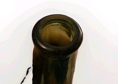 Vintage 1966 Green Glass Liquor Bottle Owens Illinois NY-D 5 Mid Century Spirits