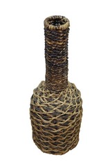 Large Vintage Wicker Wrap for Glass Demijohn Wine Bottle Carboy Jug 9&Prime; x 24&Prime;