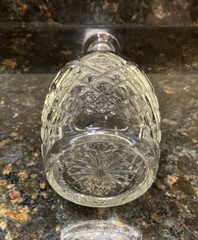 Vintage Diamond Cut Glass Decanter London Winery Limited EMPTY Clear Glass