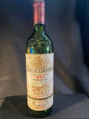1967 Chateau Lascombes French Bordeaux empty Wine Bottle & Label 
