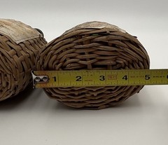 2 Vintage Wicker Case Wine Bottles 1966 – Quinta Lisbon Wine – Portugal (empty)