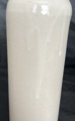Vintage 10 3/4” Tall Off White Crock Bottle Unmarked