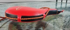 Vintage Viva Red Wine Leather Table Bottle Flask Canteen Made in Spain Rare HTF