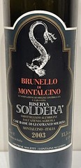 BRUNELLO DI MONTALCINO RISERVA 2003 EMPTY RED WINE BOTTLE (PRODUCT OF ITALY)