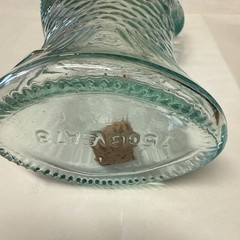 Vintage Italian Aqua Glass Fish Shaped Bottle Decanter Antinori 1970&rsquo;s 13.5 inch