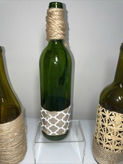 Lot of 3 Empty Bottles Colored Glass – Decorative / Craft