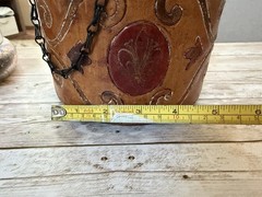 Italian 1920’s Leather Wine Decanter Server Hand Made Rare Find🦄