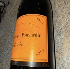 RARE DISPLAY LARGE Veuve Clicquot Champagne Empty Wine Bottle CORKED 19”