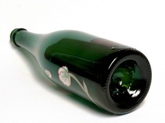 PERRIER JOUET EMPTY 750 ML ANEMONE CHAMPAGNE BOTTLE SEAGRAM CHATEAU ESTATE NYC