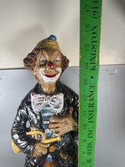Vintage 1979 Angelo Bardi Italian Ceramic Clown Wine Bottle Decanter RARE 16”