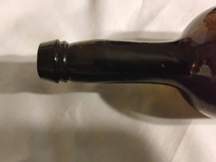Brown Glass Wine Bottle Collectible Dark Glass Decorative Display Piece