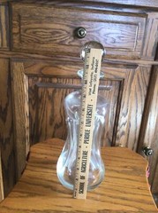 Vintage Clear Glass Pinch Decanter Bottle Wine Blown Polished Pontil 12”