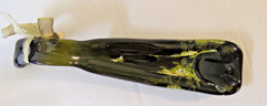Melted Slumped Wine Bottle – Floral with Bee Spoon Rest Cracker Tray