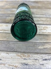 VTG Teal Blue 13&Prime; Decorative Empty Bottle Wine/Oil/Syrup Swanky Barn Flower