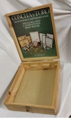 Noble Grapes Concha y Toro Wines Wooden Box EMPTY Lidded Hinged Display Piece