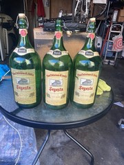 Segesta Mellow Red Italian Wine Bottles Lot of 3 Green 1 gal. 8 pt. 8 fl. oz.