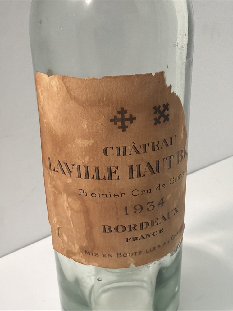 Vintage 1934 Château Laville Haut Brion Bordeaux France Cru De Graves MT Bottle