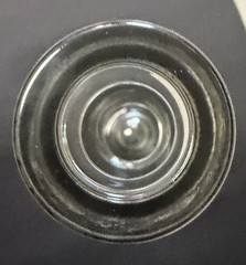 Vintage French Modele Depose Long Necked Glass Bottle – Floral Design
