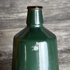 Vintage J M Da Fonseca Azeitao Green Painted Glass Bottle