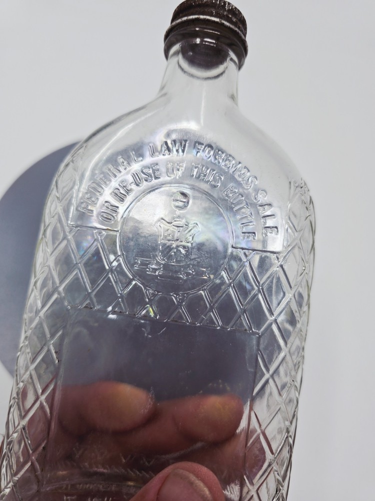 Prohibition Era Continental Distilling Corp. Quart Whisky Bottle, Philly, PA