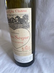 1982 Chateau Calon-Segur St Estephe Grand Cru Classe Empty Wine Bottle (WA2)