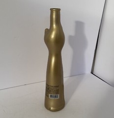 Metallic Gold Happy Cat Mosel Reisling Rheinhessen Germany Wine Bottle 13” Tall