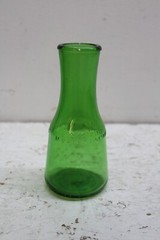 Vintage M LAMONT VINEYARDS 2/5 Pint Green Glass Empty Wine Cruets Bottles.