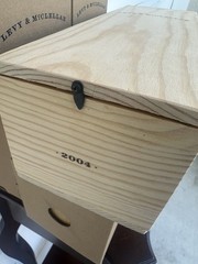 4x LEVY & MCCLELLAN 2004 Empty Wooden Boxes Napa Valley