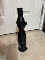 Black Cat Wine Bottle Vase Empty 13 Inches Tall 2007 Mosel Riesling Germany