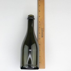 Vintage Dark Green Wine Bottle 9” Tall Empty 37.5 cl 90 mm
